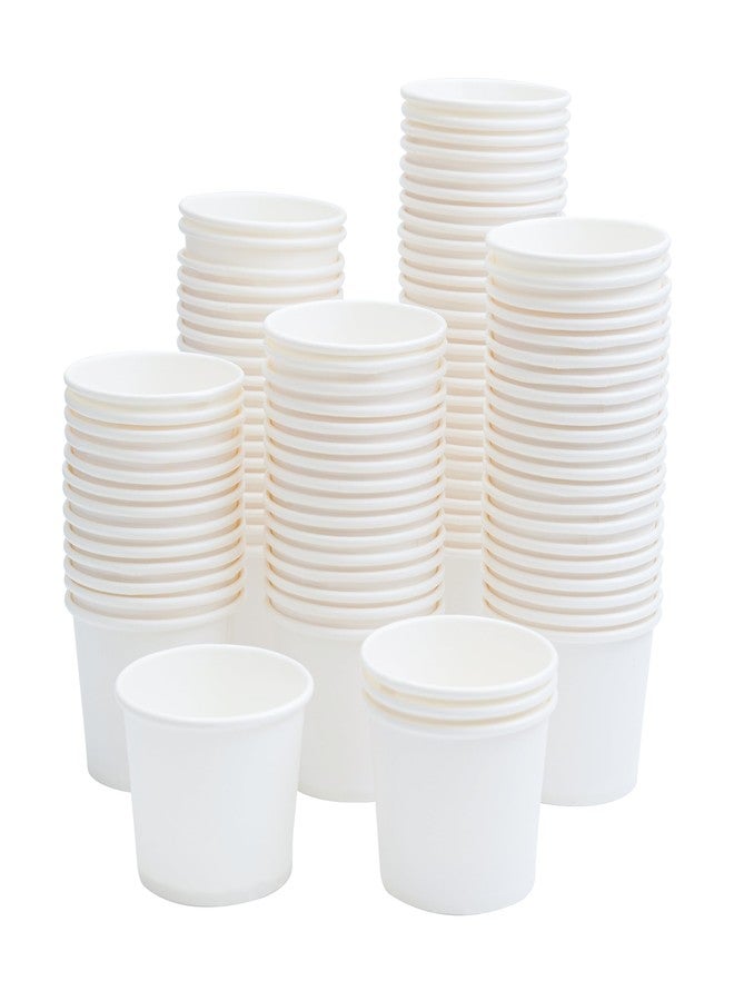 PARICOTT 100ml - 100 Cups | White Plain Paper Cups | Eco-Friendly & Recyclable Disposable Cups for Juice, Water, Cold Drinks, Cocktails | Ideal for Parties, Weddings, Events, Office & Everyday Use - Image 1