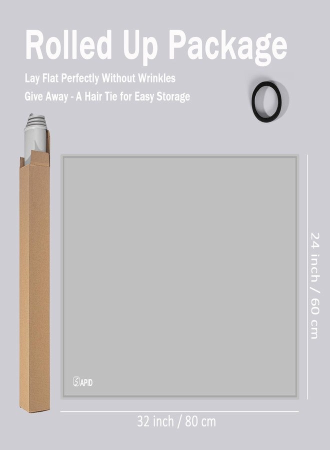 SAPID 32"x24" Extra Large Silicone Mat With Raised Edges, Rolled-Up Silicone Mats For Kitchen Counter Heat Resistant Silicone Mat With Lip, Thick Countertop Protector Mat,Silicone Mats For Crafts,Gray - Image 2