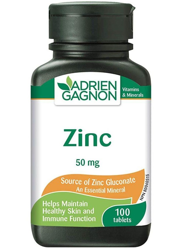 ADRIEN GAGNON - Gagnon Zinc 50mg Tablets 100's - Image 1