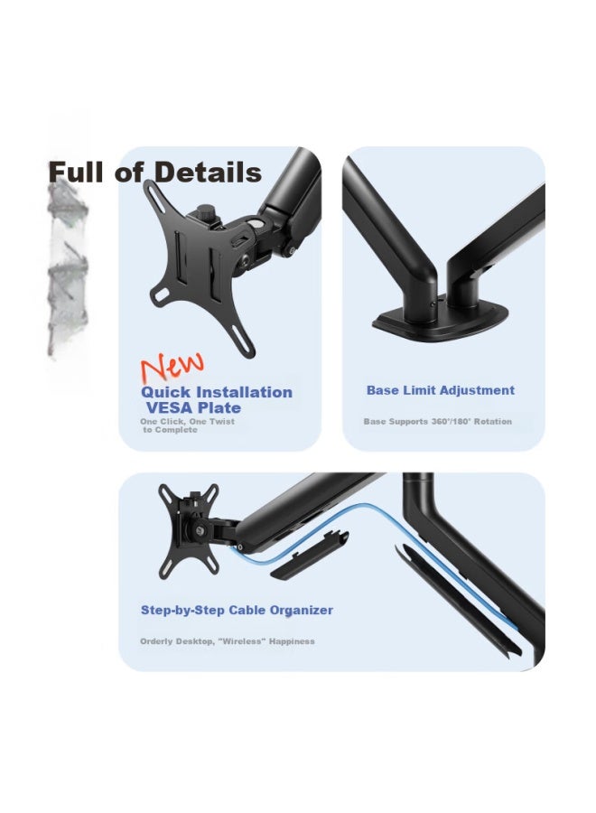 Brateck North Arc Laptop Stand Notebook Stand Computer Desk Stand Computer Stand Monitor Stand Riser Bracket E350-2 Obsidian Black + Ape40 - Image 4