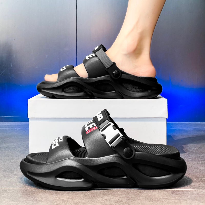 Beach Shoes Men'S Summer Outdoor Wearing Internet Trendy Brand Shoes Sports Sandals For Boys Outdoor Dual-Purpose Thick Slippers - Image 4