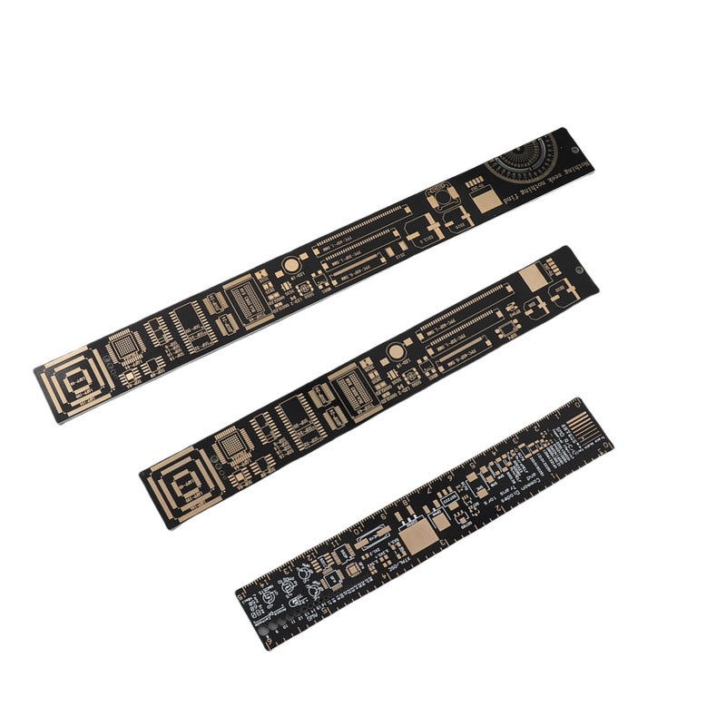 Multifunctional Printed Circuit Board Ruler 25cm Measuring Range Gold-Plated Wear Resistant - High Accurate IC Pin Spacing Table Protractor for Electronic Enthusiasts - Image 5