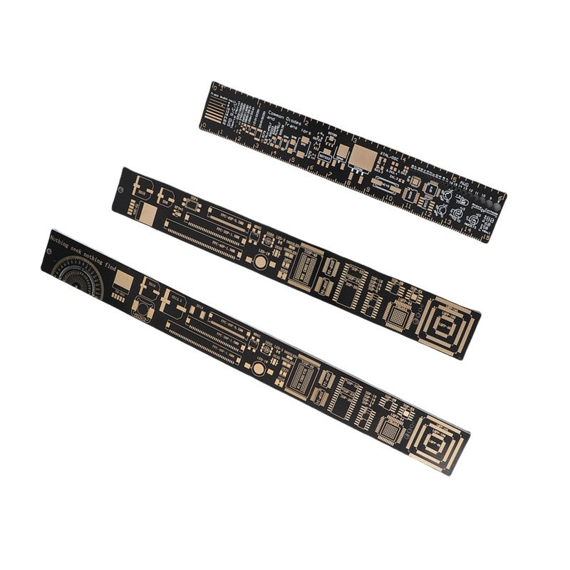 Multifunctional Printed Circuit Board Ruler 25cm Measuring Range Gold-Plated Wear Resistant - High Accurate IC Pin Spacing Table Protractor for Electronic Enthusiasts - Image 2