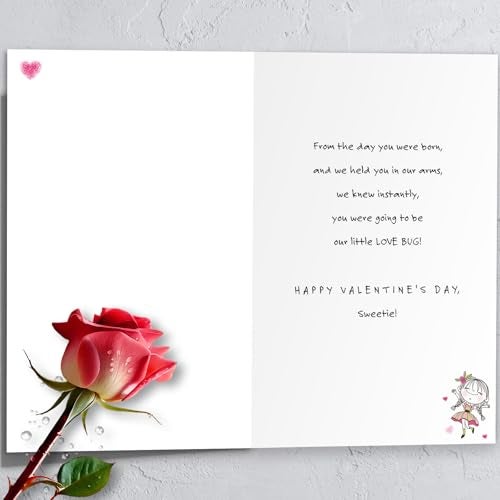 HEJOYN Valentine Card for Granddaughter, Happy Valentine's Day Card Gifts for Granddaughter - Image 2