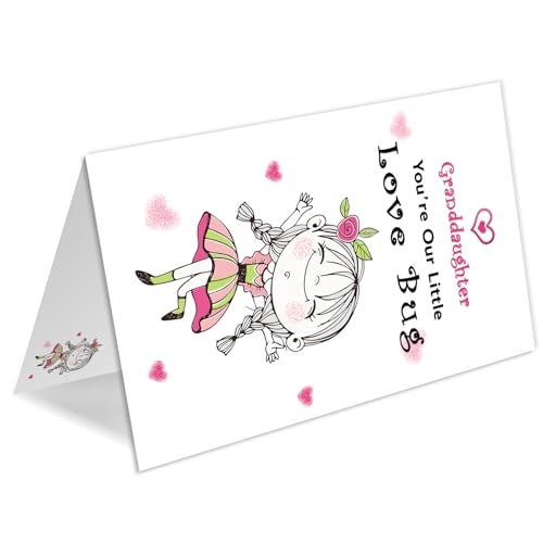 HEJOYN Valentine Card for Granddaughter, Happy Valentine's Day Card Gifts for Granddaughter - Image 5