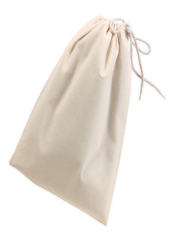 TBF 12 Pack Cotton Canvas Drawstring Shoe Storage Travel Bags in Bulk, Wholesale Blank Cotton Draw String Sack Packs (Natural) - Image 5