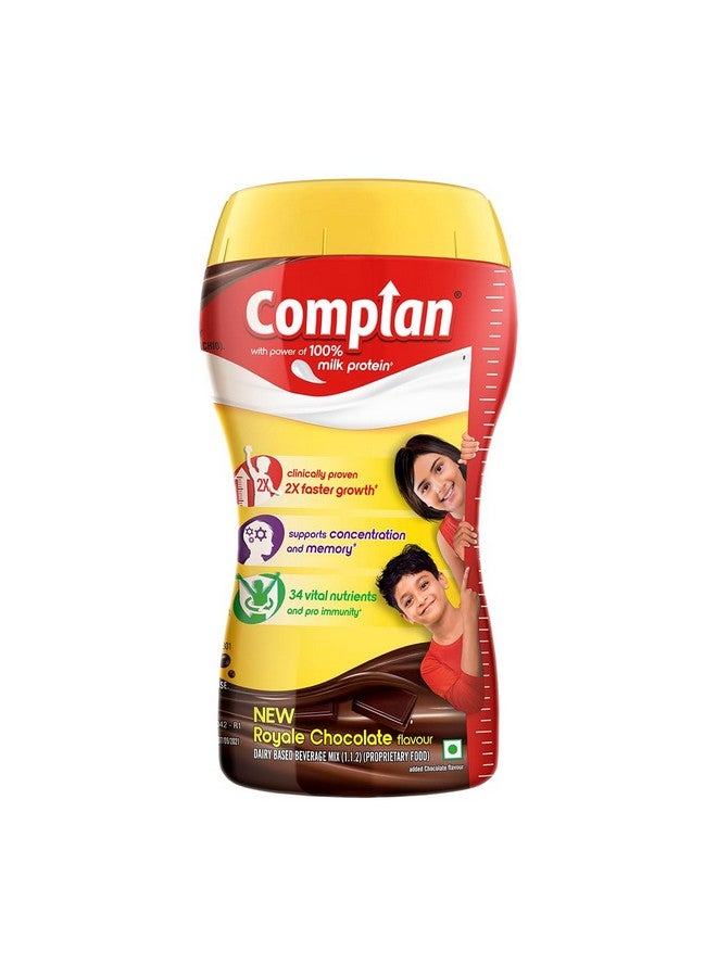 Complan Nutrition Drink Powder For Children, Royale Chocolate Flavour, 500 G Jar | Nutrition Drink For Kids With Protein & 34 Vital Nutrients  - Image 1