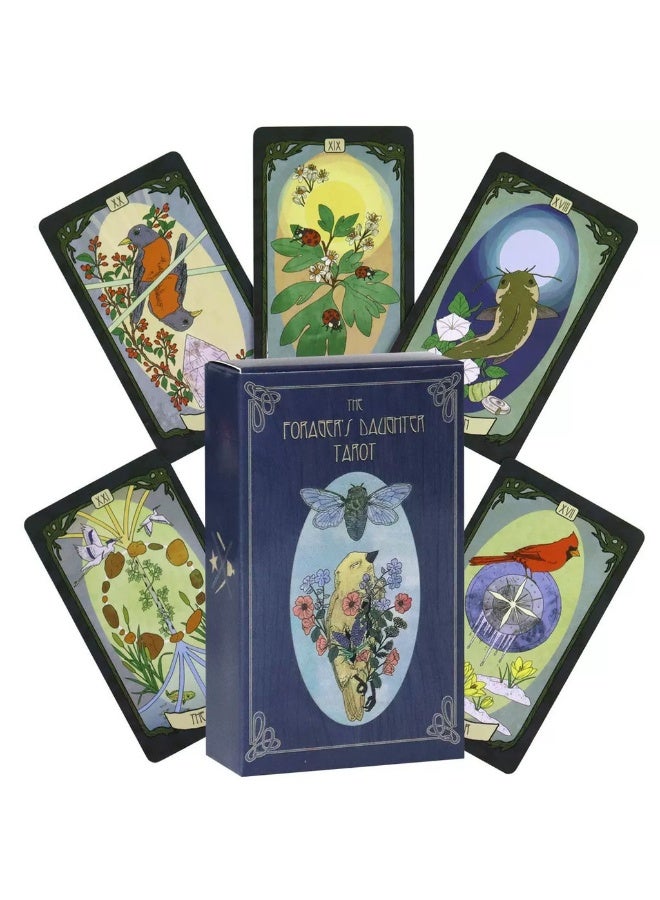 NIBEMINENT 10.3 * 6 cm "The Daughter of the Hunter" Tarot Card Set - 78 Cards. These unique illustrated cards are inspired by patterns and stories from nature. - Image 2