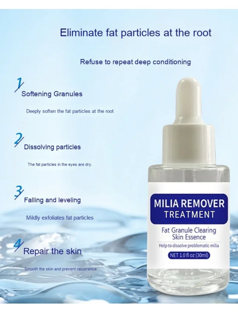 DERMFREE Milia Remover Treatment Fat Granule Clearing Skin Essence Smooth Skin Gentle and Moisturizing Fat Grain Removal Liquid Milia Spot Treatment Helps Dissolve and Reduce Milia Face Serum 30ml - Image 3