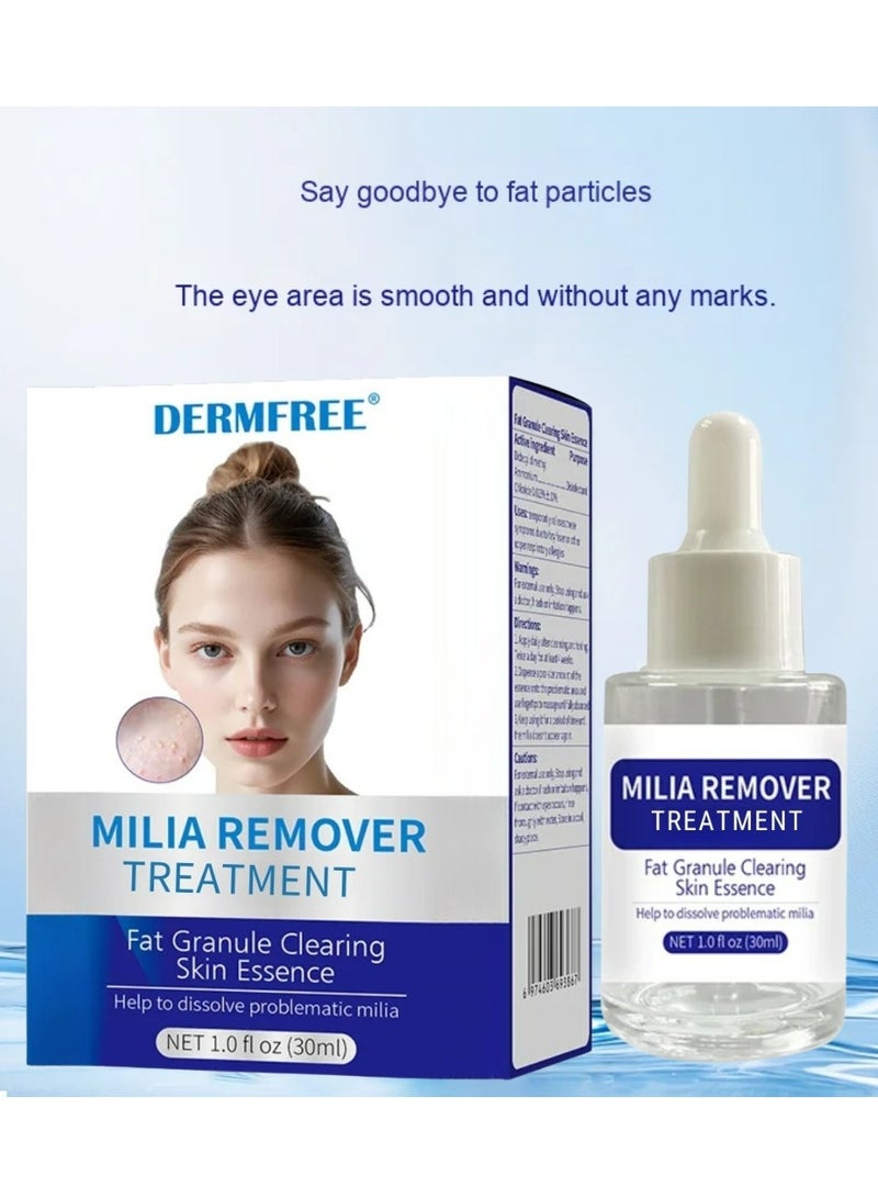 DERMFREE Milia Remover Treatment Fat Granule Clearing Skin Essence Smooth Skin Gentle and Moisturizing Fat Grain Removal Liquid Milia Spot Treatment Helps Dissolve and Reduce Milia Face Serum 30ml - Image 5