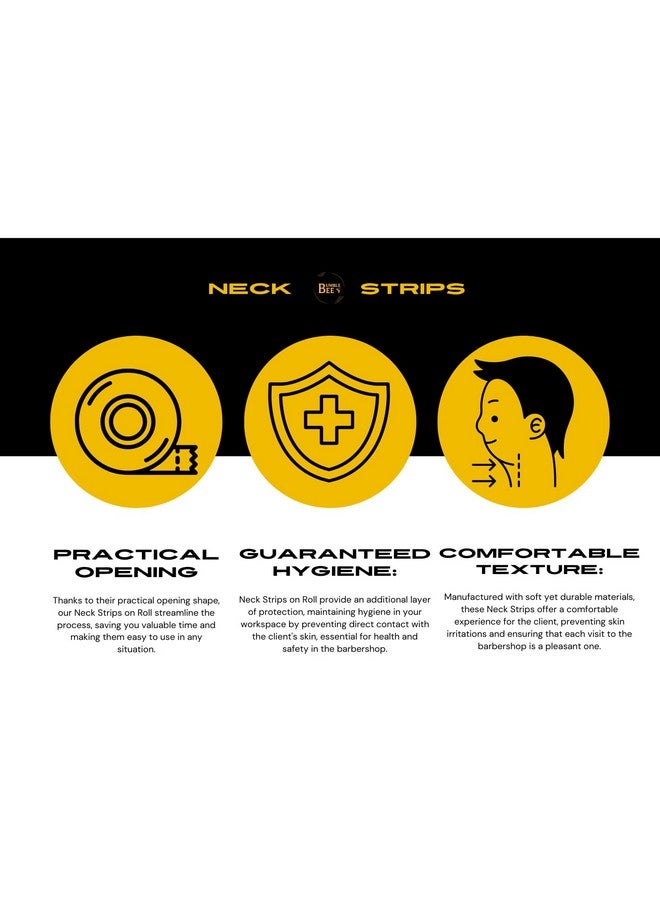 BUMBLE BEE Disposable Paper Barber Neck Strips5 Rolls 500 Strips Professional Stretchy Paper Neck Band For Salon Haircut Styling (White) - Image 4