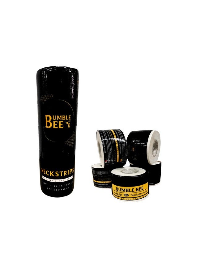 BUMBLE BEE Disposable Paper Barber Neck Strips5 Rolls 500 Strips Professional Stretchy Paper Neck Band For Salon Haircut Styling (White) - Image 1