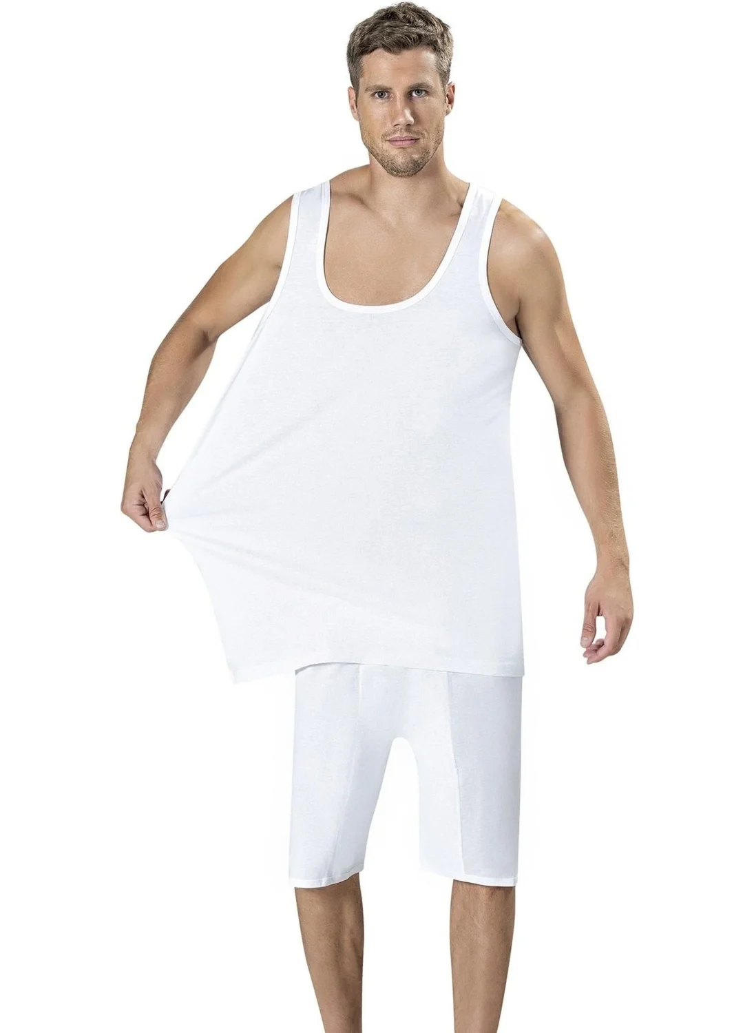 جيبر Men's Large Size Undershirt 180 - 6 Pieces