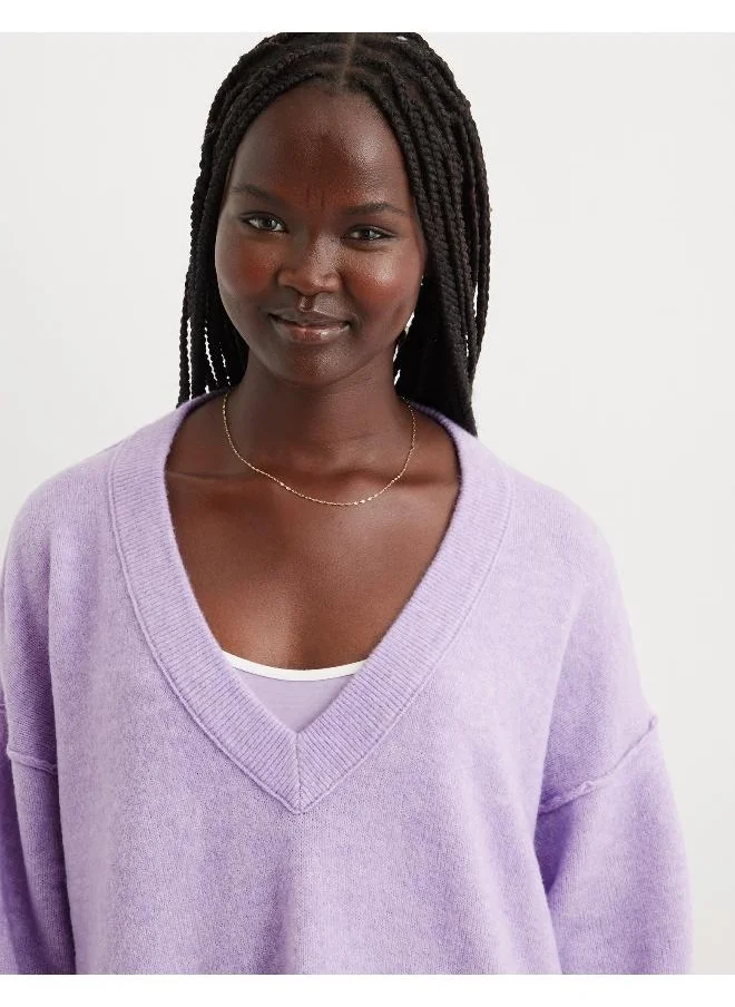 Aerie V-Neck Knitted Sweater