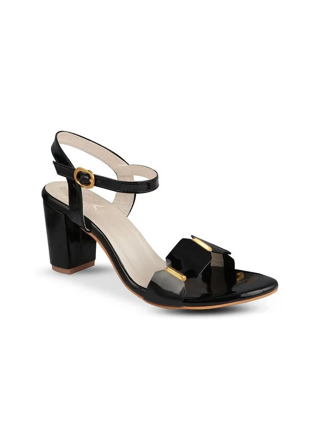 شوتوبيا Shoetopia Girls Open Toe Block Heels with Buckles
