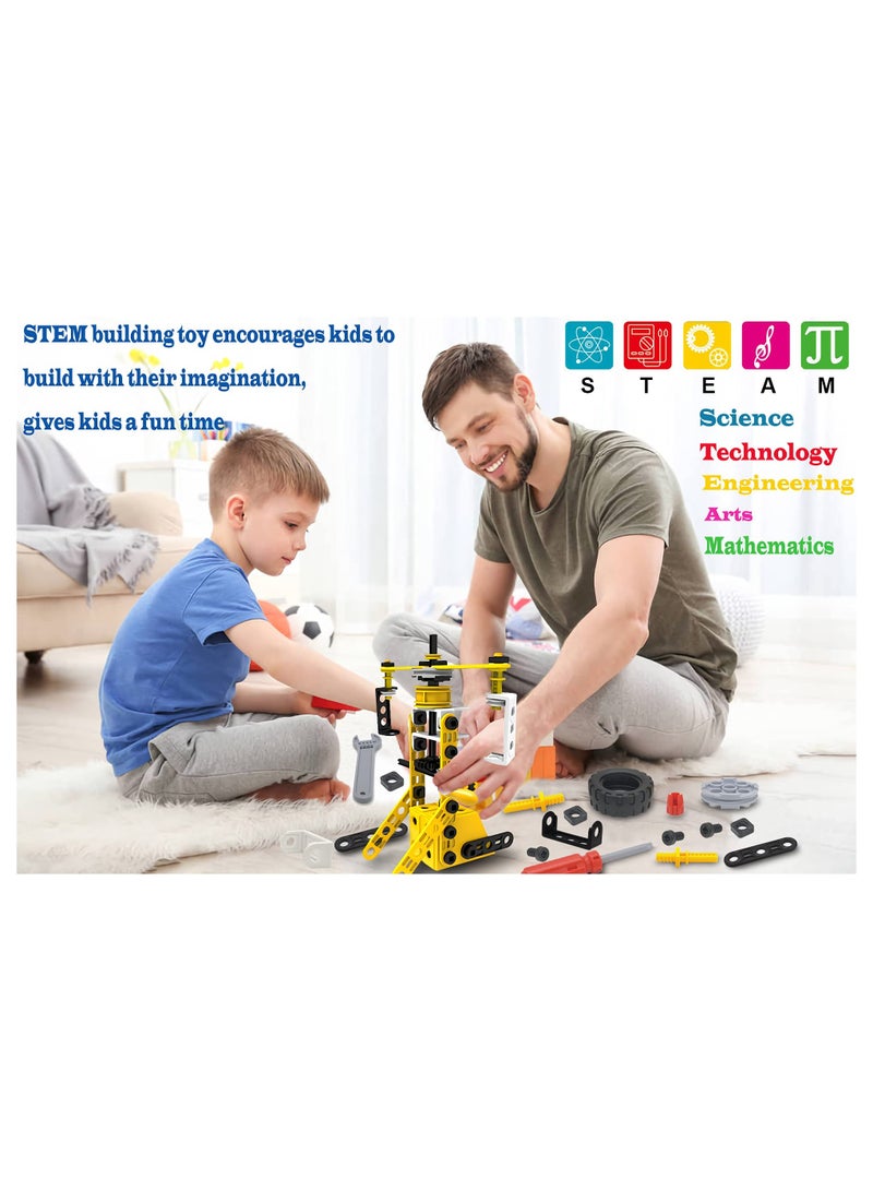 Loquat Construction Toys For Children Aged 5 6 7 8 9+ Years, 100 Pieces DIY STEM Building Blocks Educational Toy Set, Creative Educational Building Toys For Boys  Girls, Engineering Toys Creative Set Gift - Image 2