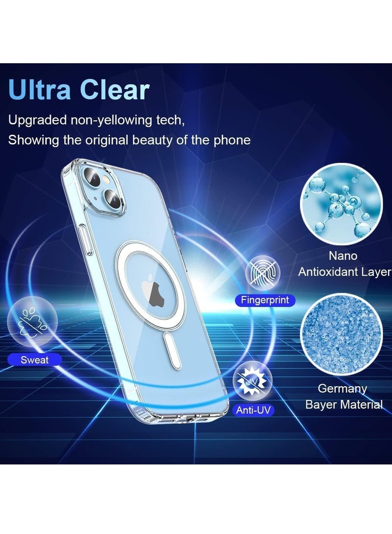 MIGOFAST Magnetic Clear Back Designed for iPhone 15 Clear Phone Case Compatible with Magsafe, Slim Protective Cover - Image 4