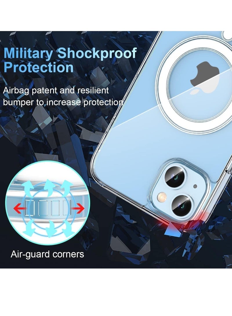 MIGOFAST Magnetic Clear Back Designed for iPhone 15 Clear Phone Case Compatible with Magsafe, Slim Protective Cover - Image 3