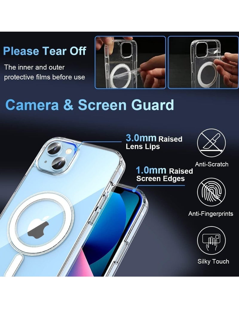 MIGOFAST Magnetic Clear Back Designed for iPhone 15 Clear Phone Case Compatible with Magsafe, Slim Protective Cover - Image 5