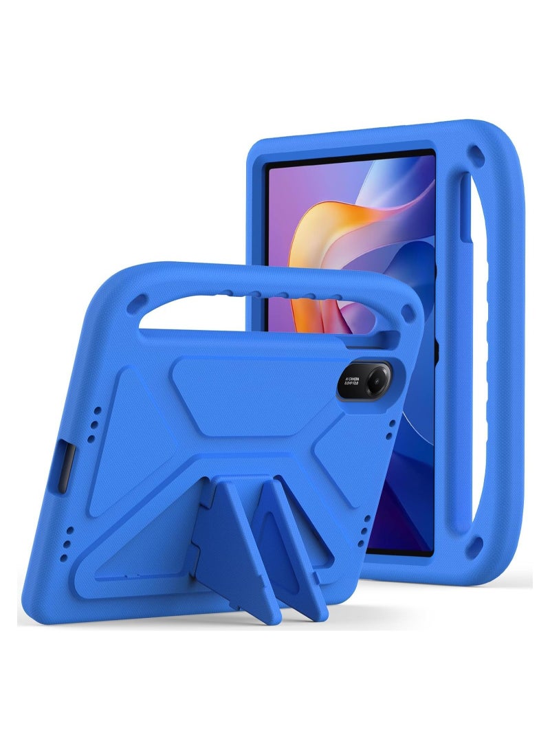 VKL Shocked Case Compatible with Xiaomi Redmi Pad 2 11 Inch 2025, Lightweight EVA Kids Friendly Shockproof Protective Case Cover with Handle and Invisible Bracket (Blue) - Image 1