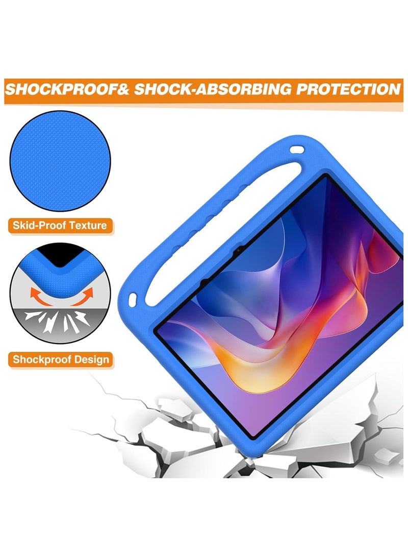 VKL Shocked Case Compatible with Xiaomi Redmi Pad 2 11 Inch 2025, Lightweight EVA Kids Friendly Shockproof Protective Case Cover with Handle and Invisible Bracket (Blue) - Image 5