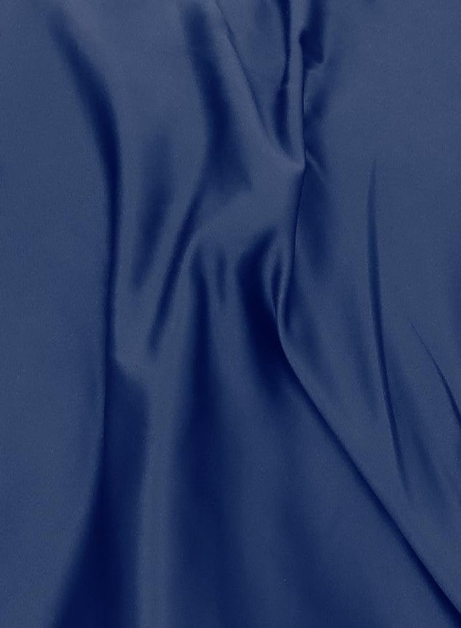 تريلي غطاء وسادة تريلي أزرق داكن مقاس 18 × 18، أغطية وسائد مزخرفة من الساتان للأريكة وغرفة النوم، عبوة من 2 غطاء وسادة مربع أوروبي بسحاب - Image 5