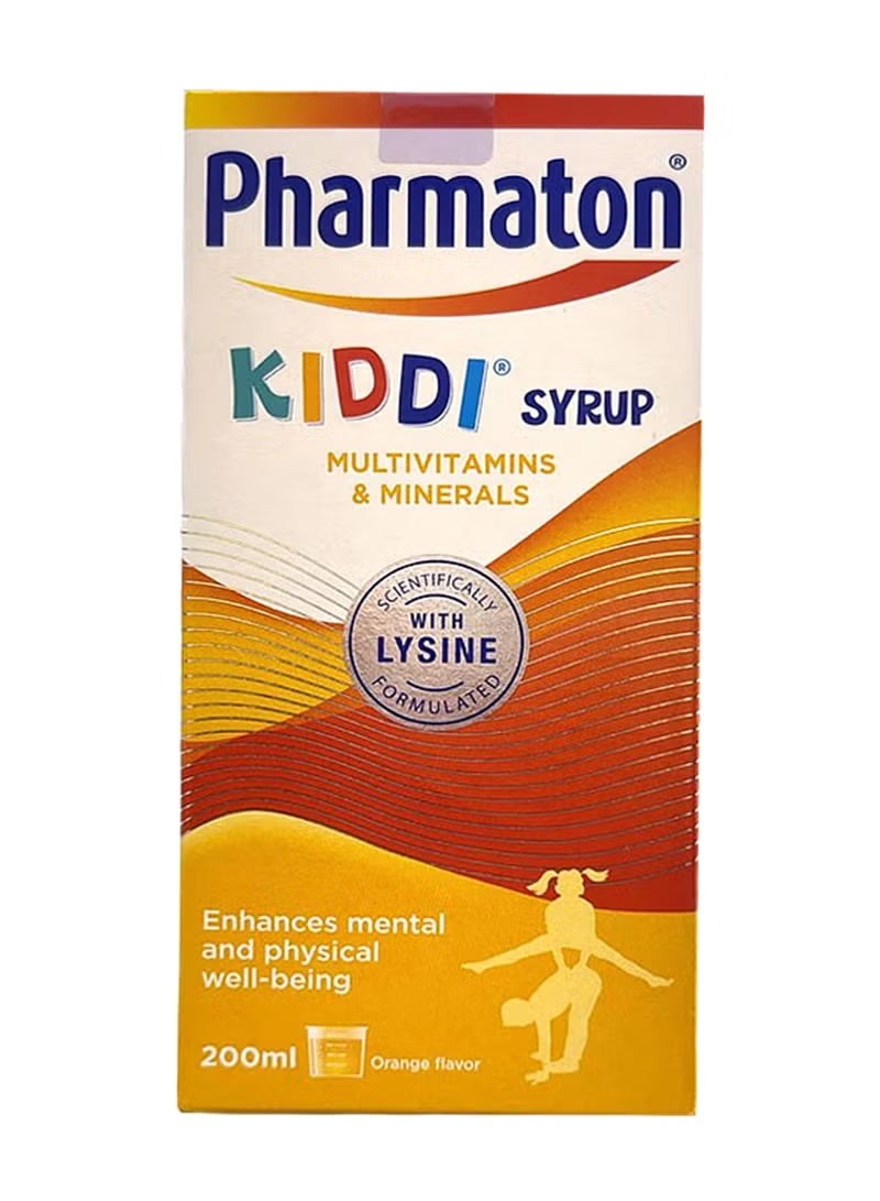 Pharmaton Kiddi Syrup Multivitamins And Minerals 200ml
