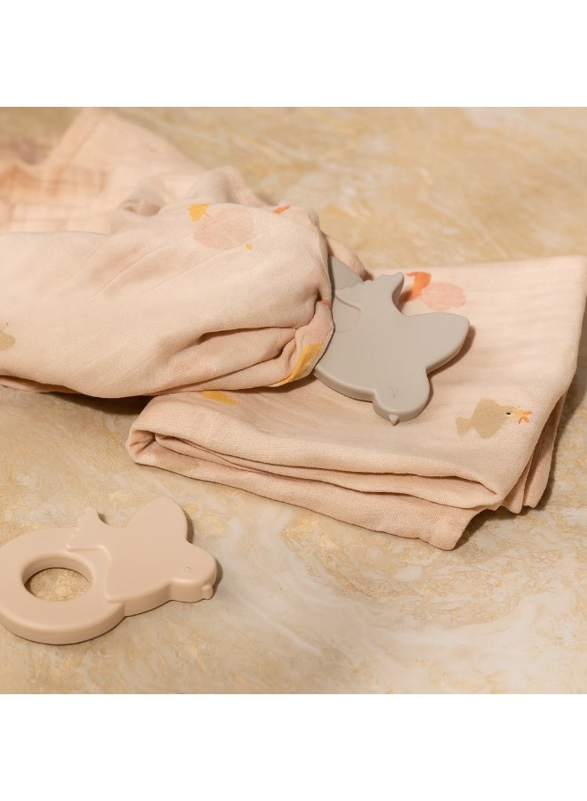 مونبون قماش موسلين عضوي من مونبون، عبوة من قطعتين، 65 × 65 سم - Image 3