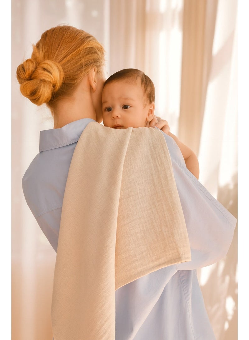 مونبون قماش موسلين عضوي من مونبون، عبوة من قطعتين، 65 × 65 سم - Image 2