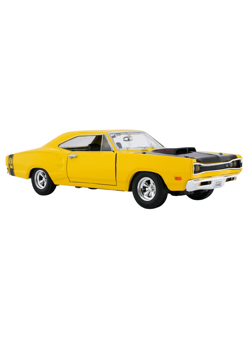 MOTORMAX 1969 Dodge Coronet Super Bee Die-Cast Model Car 1:24 Scale | Officially Licensed Classic Muscle Car Collectible | Opening Doors, Detailed Interior & Free-Wheeling Display Model - Image 3