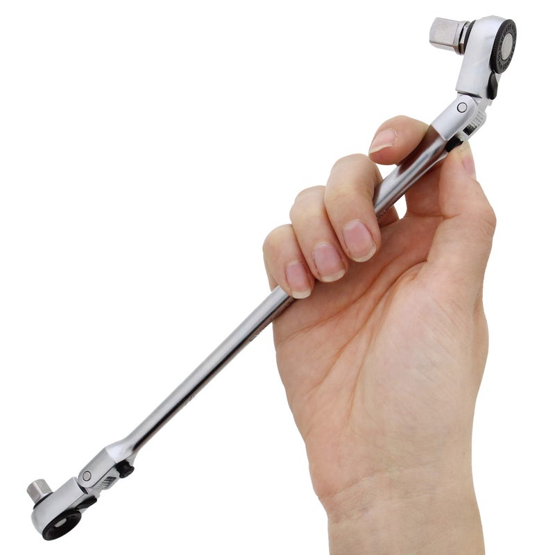VIM Tools Hex Reversible Bit Ratchet - 1/4in and 10mm Two-Sided Low Profile Ratchet and 1/4in and 3/8in Square Drive - Image 5