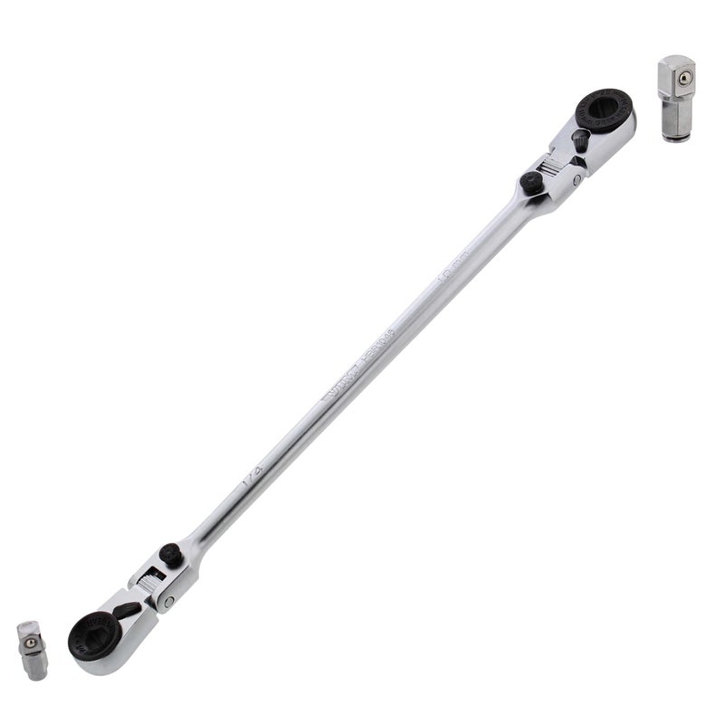 VIM Tools Hex Reversible Bit Ratchet - 1/4in and 10mm Two-Sided Low Profile Ratchet and 1/4in and 3/8in Square Drive - Image 1