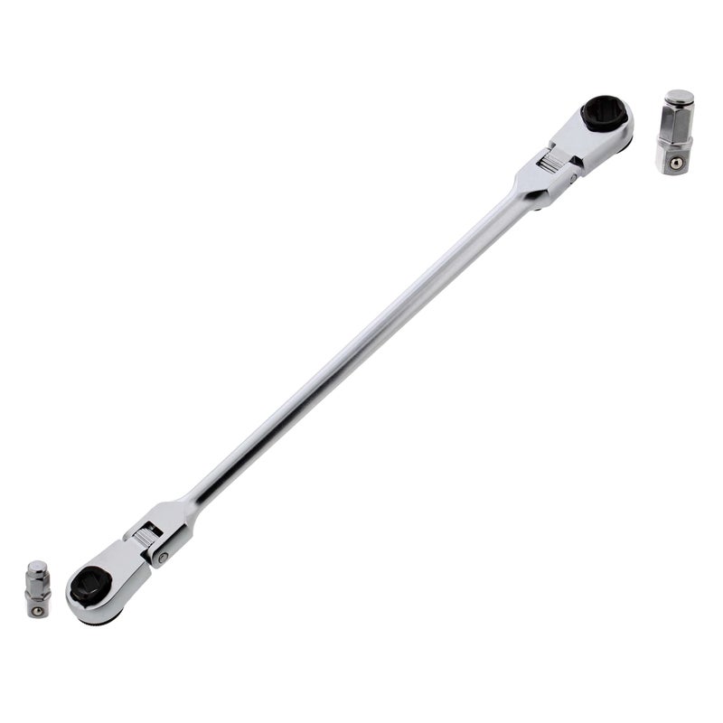 VIM Tools Hex Reversible Bit Ratchet - 1/4in and 10mm Two-Sided Low Profile Ratchet and 1/4in and 3/8in Square Drive - Image 2