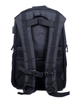 NASA Backpack With USB Connector / Reflective Bands / Combination Lock / Travel-Friendly with Trolley Sleeve - Black  - Image 2