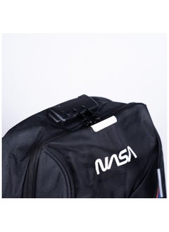 NASA Backpack With USB Connector / Reflective Bands / Combination Lock / Travel-Friendly with Trolley Sleeve - Black  - Image 4