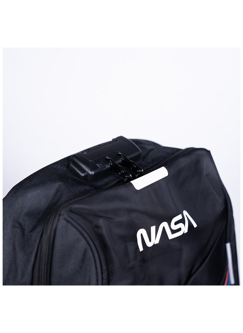 NASA Backpack With USB Connector / Reflective Bands / Combination Lock / Travel-Friendly with Trolley Sleeve - Black  - Image 4