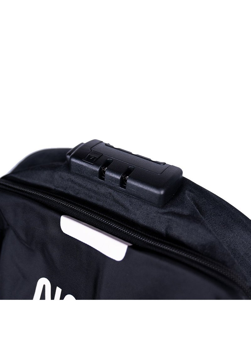 NASA Backpack With USB Connector / Reflective Bands / Combination Lock / Travel-Friendly with Trolley Sleeve - Black  - Image 5