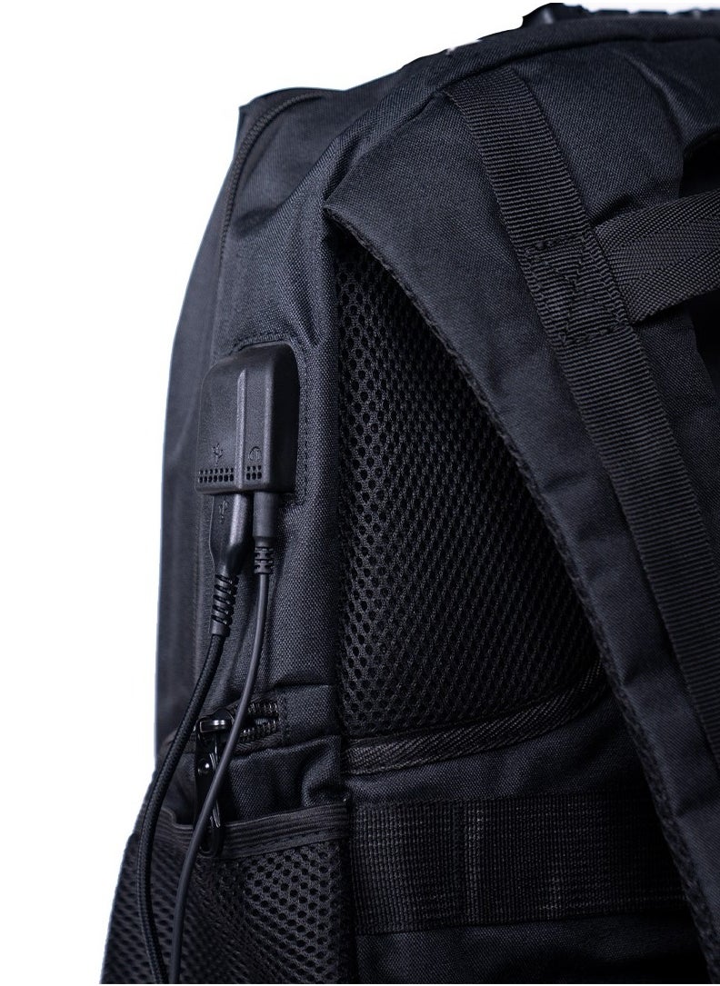 NASA - Backpack With USB Connector / Reflective Bands / Combination Lock / Travel-Friendly with Trolley Sleeve - Black - Image 1