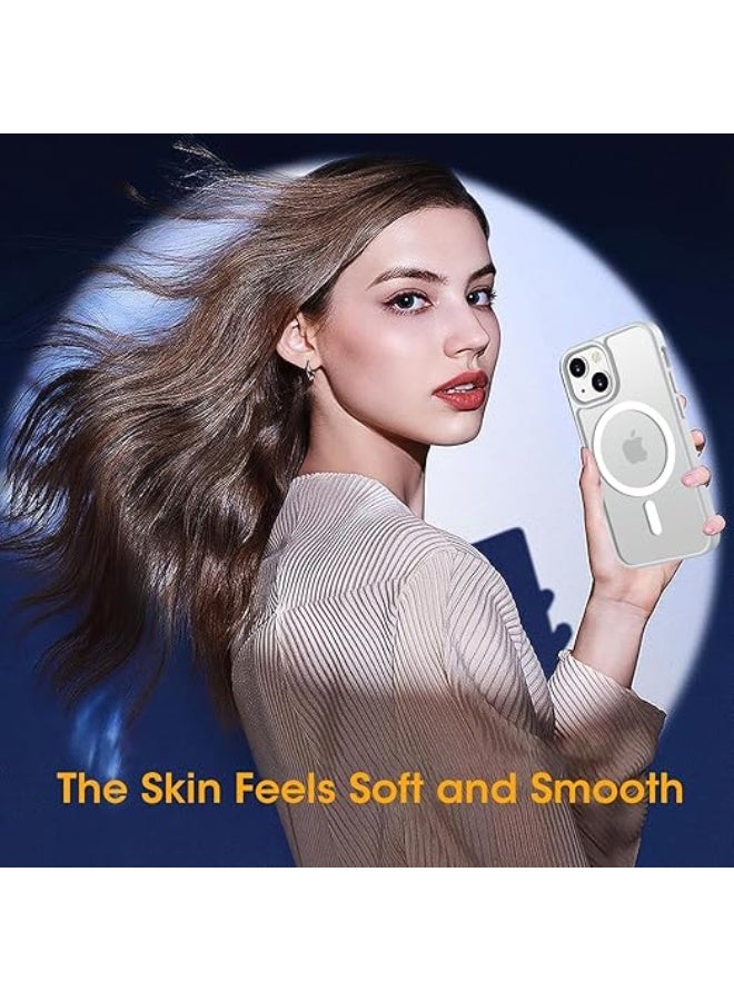 Magnetic iPhone 14 Plus Phone Case, [Compatible with Magsafe] Slim Fit Matte Design Shockproof Bumper Protective Drop Protection Girls Women Boys Men Cover for iPhone 14 Plus (white) - Image 5