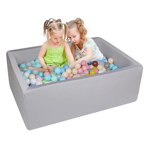 CALEPTONG Foam Ball Pit 42x 30x 138 Ball Pits for Toddlers Soft Rectangle Kiddie Baby Playpen Ball Pool for Kids Ideal Gift for Babies Indoor and Outdoor Game Balls not Included - Image 1