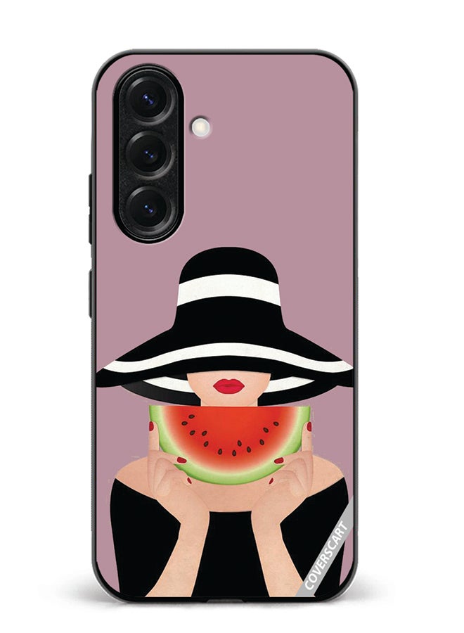 VR CREATIVE Protective Case Cover For Samsung Galaxy S25 Girl With Watermelon Design Multicolour