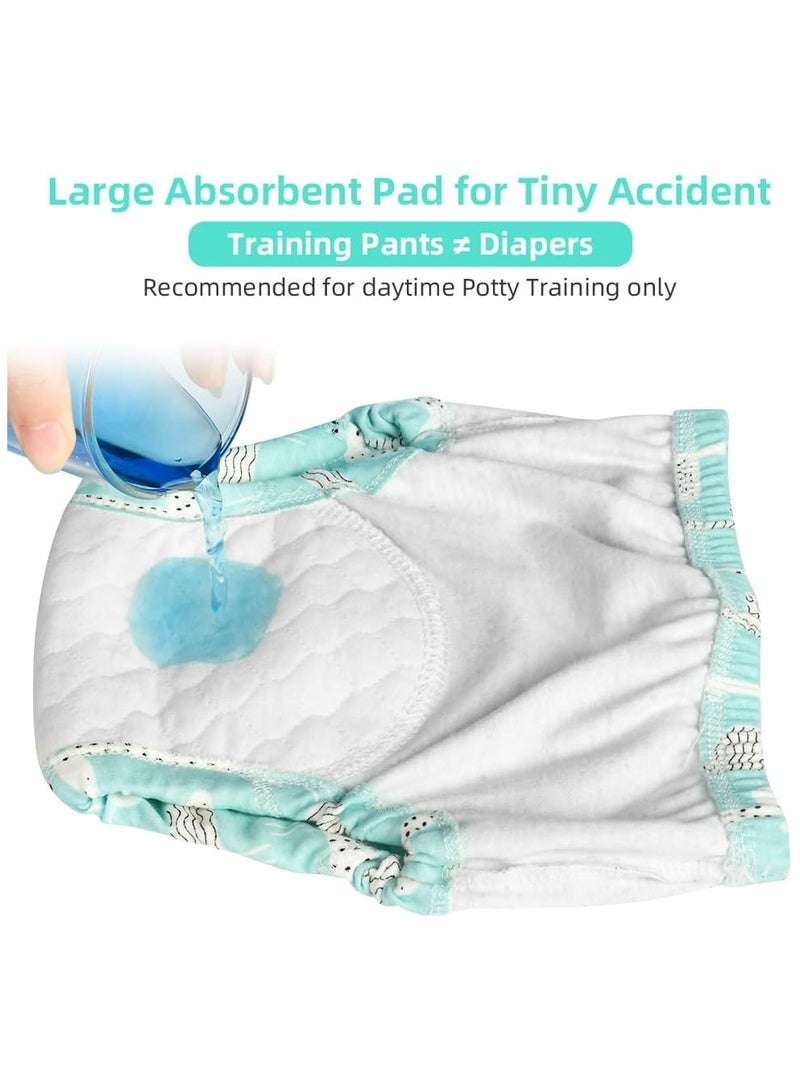 Potty Training Pants - 6 Packs Reusable Baby Toddler Underwear With Patterns for Boys, 100% Cotton Washable Toilet Training (L) - Image 3