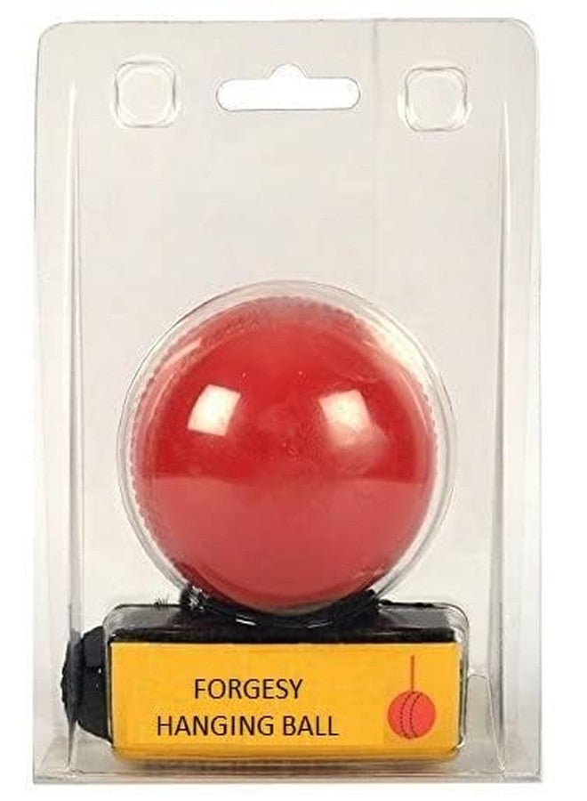 Forgesy Red Cricket Practice Synthetic Hanging Ball for Knocking Stroke Improves Batting Skills (Junior) - Image 3