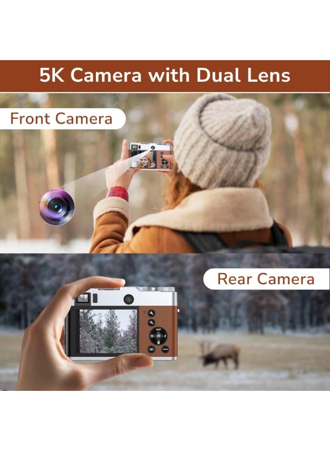 PROMAGE PROMAGE PC225 Digital Camera 48MP – Brown, 4K Video, 3.0″ Flip LCD Screen, 16X Digital Zoom, USB Type-C Rechargeable, Vlogging Camera - Image 2