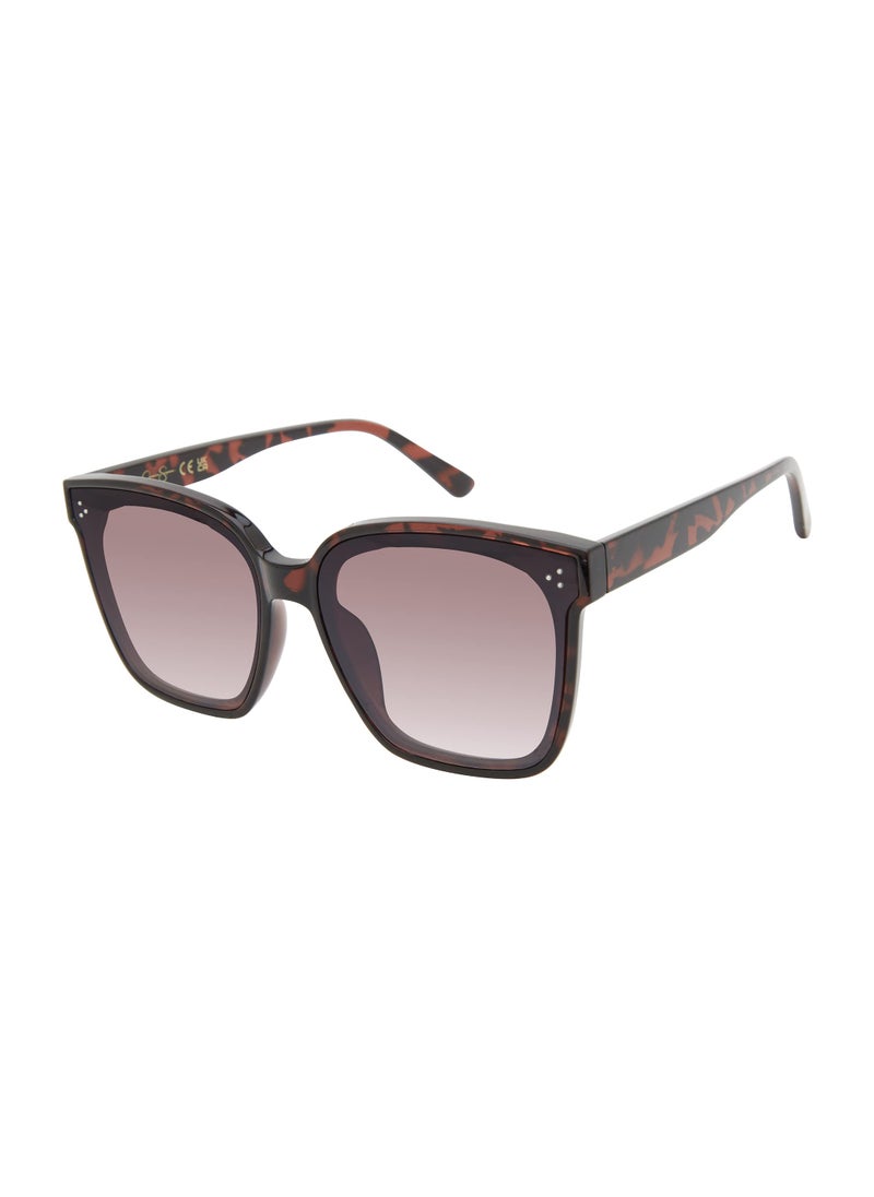 Jessica Simpson Jessica Simpson Womens J6128 Retro Square Sunglasses With Uv400 Protection. Glam Gifts For Her, 62 Mm, Tortoise, 62 Mm US  - Image 1
