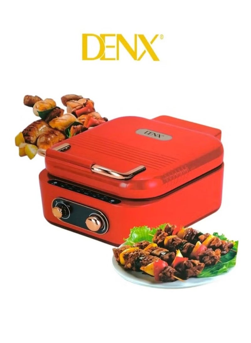 Denx 1800W 2.5L Multifunction Electric Grill with Adjustable Thermostat and Sauce Tray - Image 2