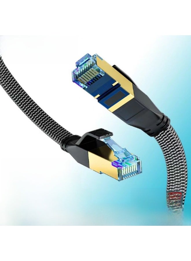 Generic Pure Copper Cat8 Network Cable Home Use Super 8 Class 5G Network Shielded Computer Router Wire Speed Data Transfer 40Gbps-Color:Eight Types Of 10 Gigabit Network Cable [e-sports Level] Upgraded Network Plus Round Cable-Line Length:3 M  - Image 2