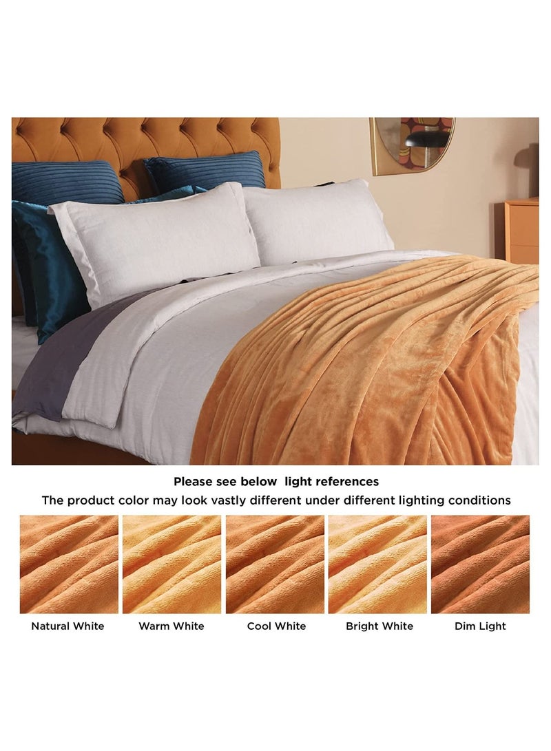 بيير دونا بطانية من الصوف الناعم الفاخر خفيفة للغاية للسرير أو بطانية الأريكة مقاس 200 سم في 220 سم - Image 5