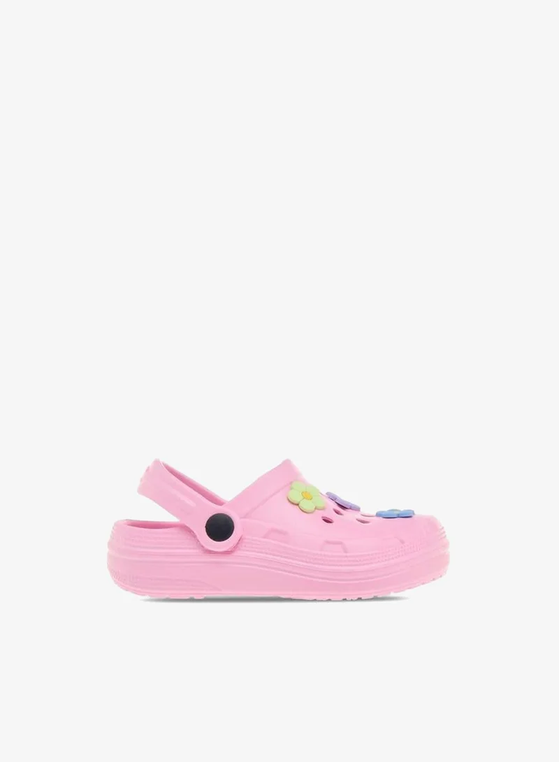 Flora Bella By Shoexpress Girls Floral Accent Clogs with Backstrap