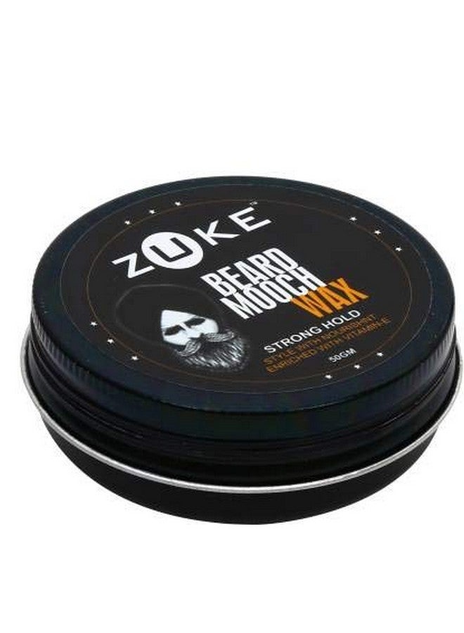 Zuke Beard & Mooch Wax For Strong Hold - With Vitamin-E, Almond Oil & Sunflower Oil (50G) - Image 2